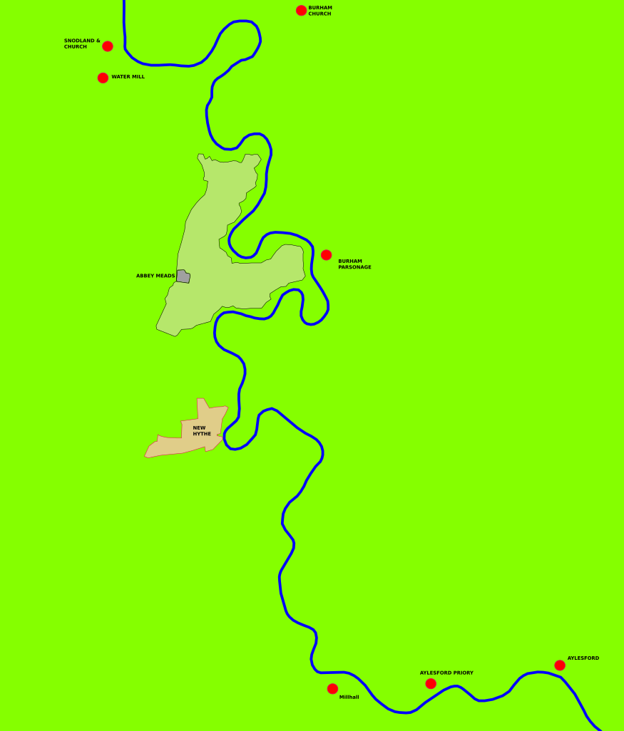 Graphic showing
              location of Abbey Meads