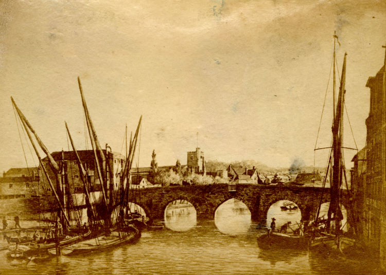 Sepia drawing of victorian altered
              bridge