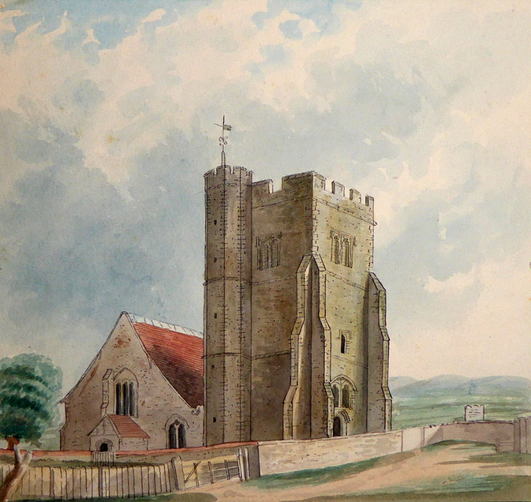 Watercolour of Snodland Church